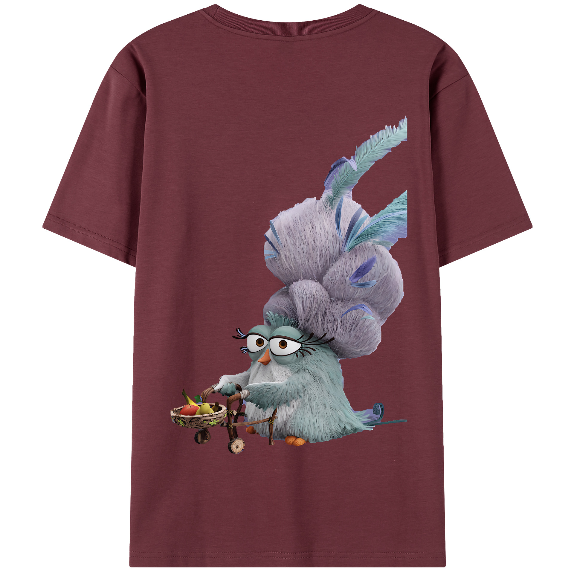 （画像用） Angry Birds アングリーバード 綿100％半袖Tシャツ（背面プリント）